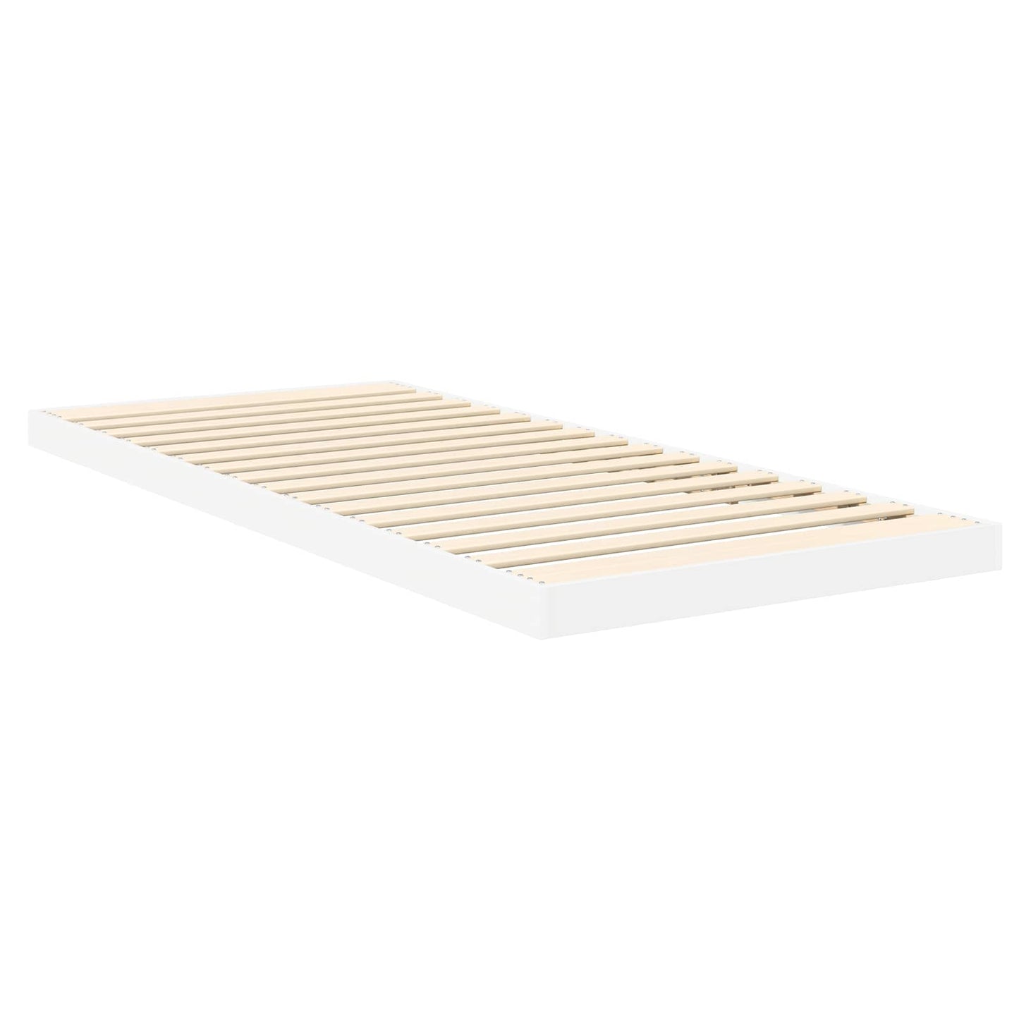 Struttura letto a terra Bianco 90 x 200 cm Legno multistrato