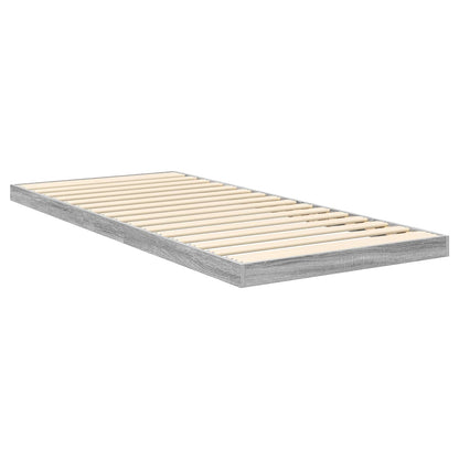 Struttura letto a terra Grigio Sonoma 90 x 200 cm
