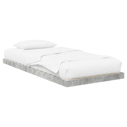 Struttura letto a terra Grigio cemento 100 x 200 cm