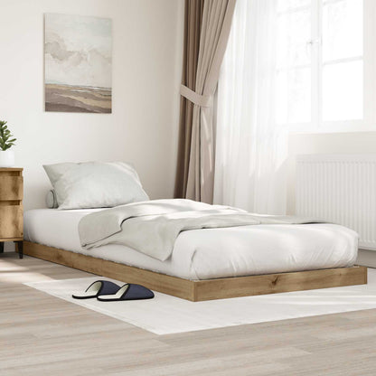 Struttura letto a terra Rovere artigianale 100 x 200 cm