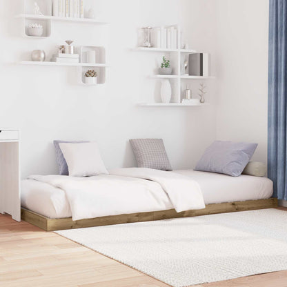 Struttura letto a terra Rovere artigianale 100 x 200 cm