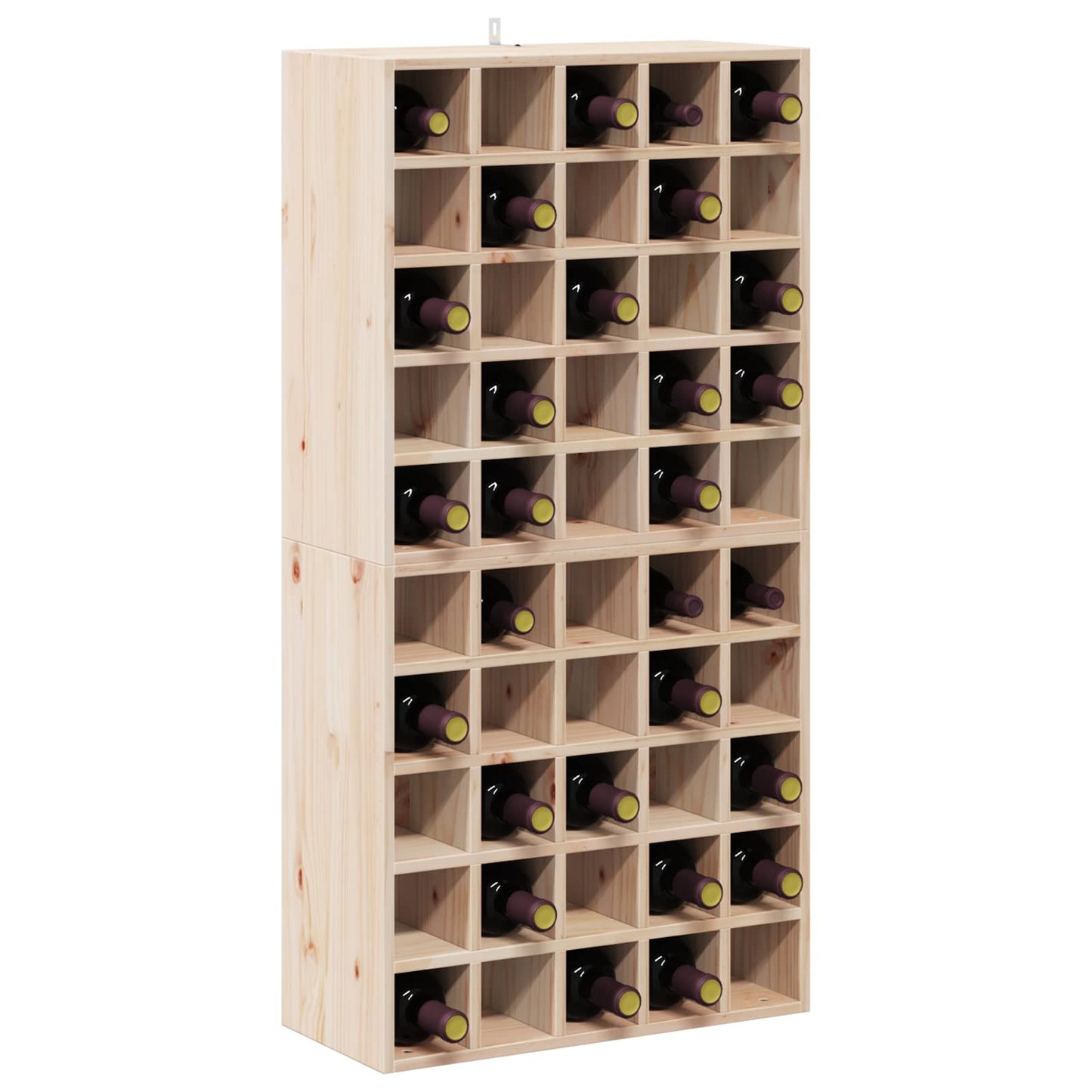 Portabottiglie 2 pcs Naturale 56 x 25 x 56 cm Pino massello