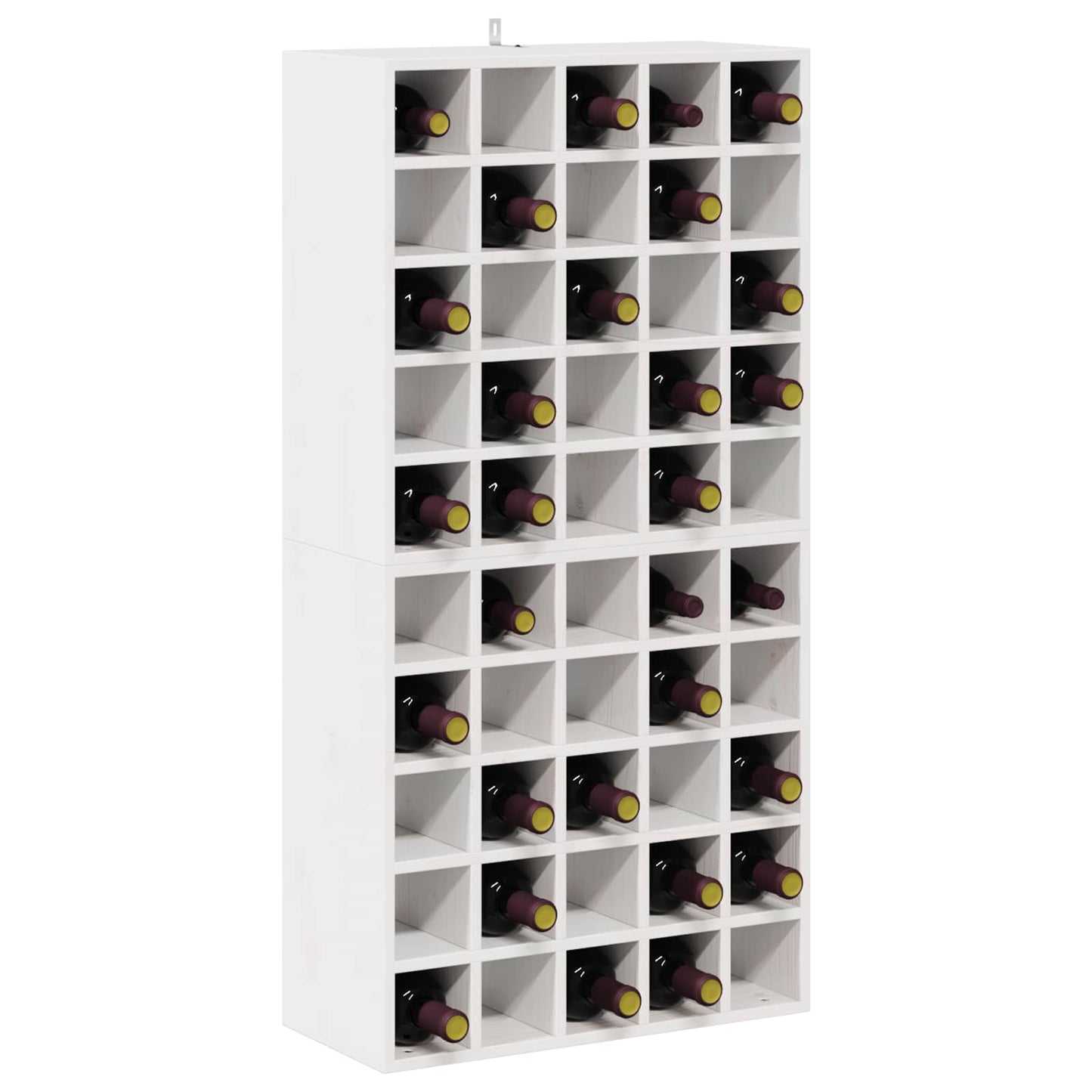 Portabottiglie 2 pcs Bianco 56 x 25 x 56 cm Pino massello
