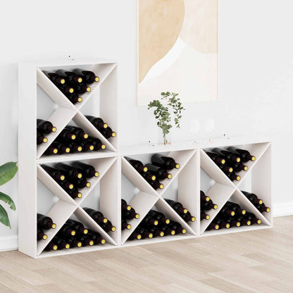 Portabottiglie 4 pcs Bianco 62 x 25 x 62 cm Pino massello