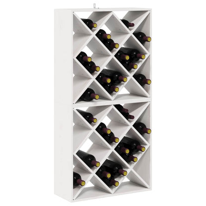 Portabottiglie 2 pcs Bianco 62 x 25 x 62 cm Pino massello