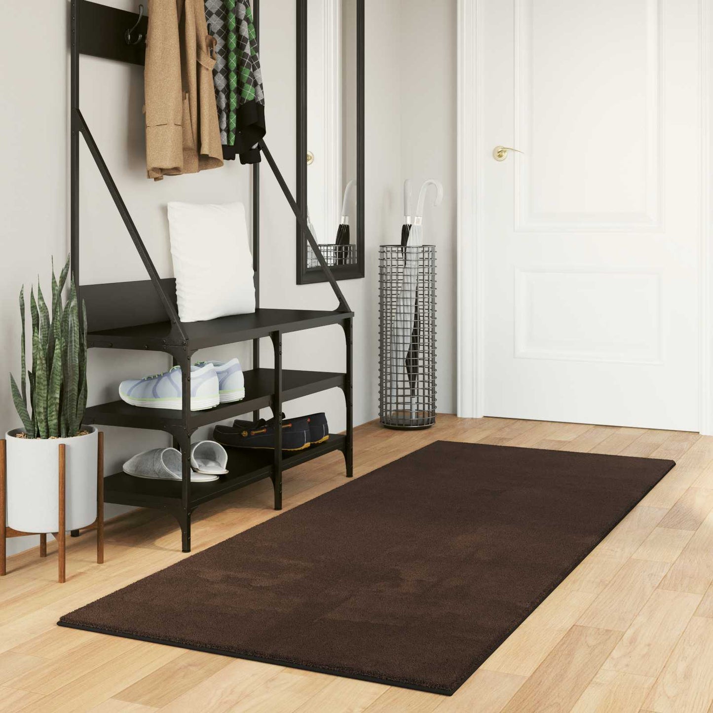 Tappeti per area HUARTE Marrone 200 x 80 cm Poliestere