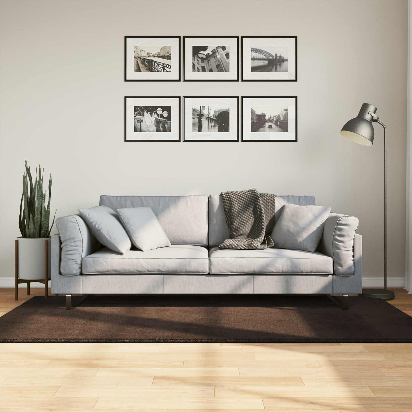 Tappeti per area HUARTE Marrone 200 x 100 cm Poliestere