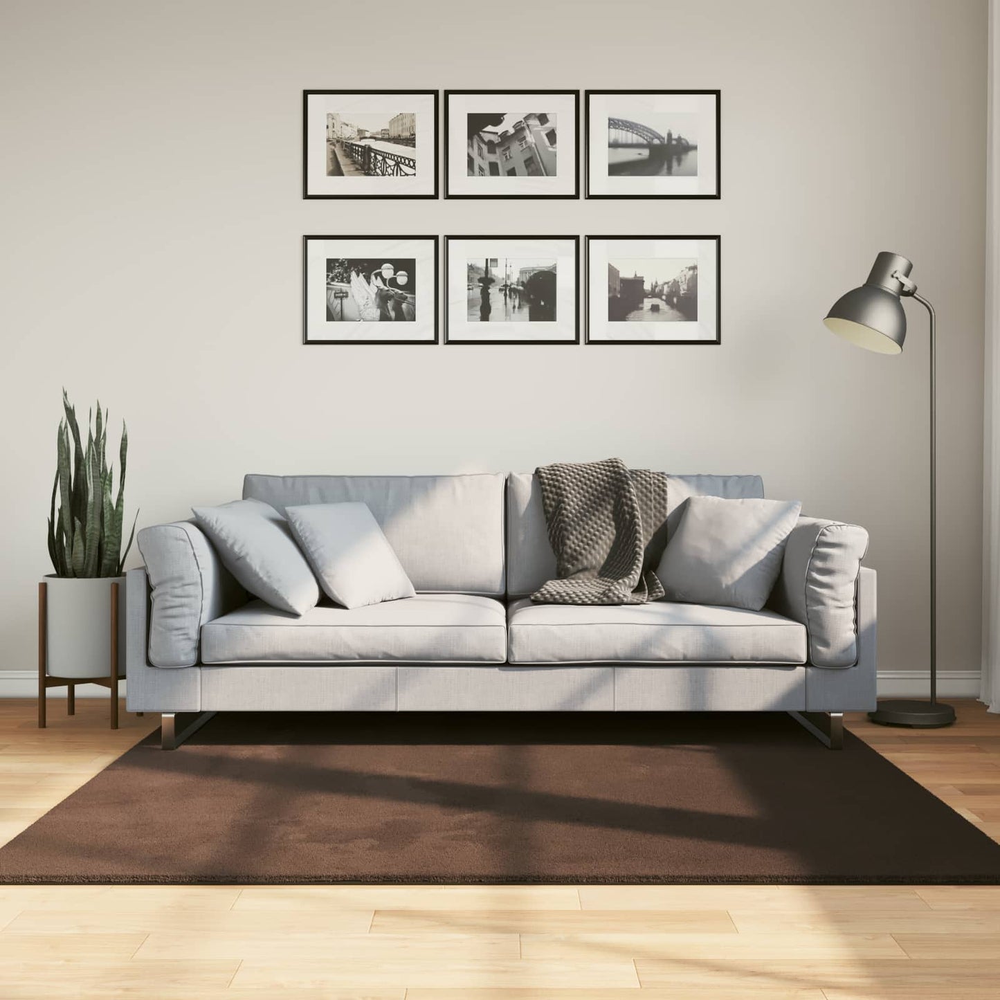 Tappeti per area Quadrato HUARTE Marrone 160 x 160 cm