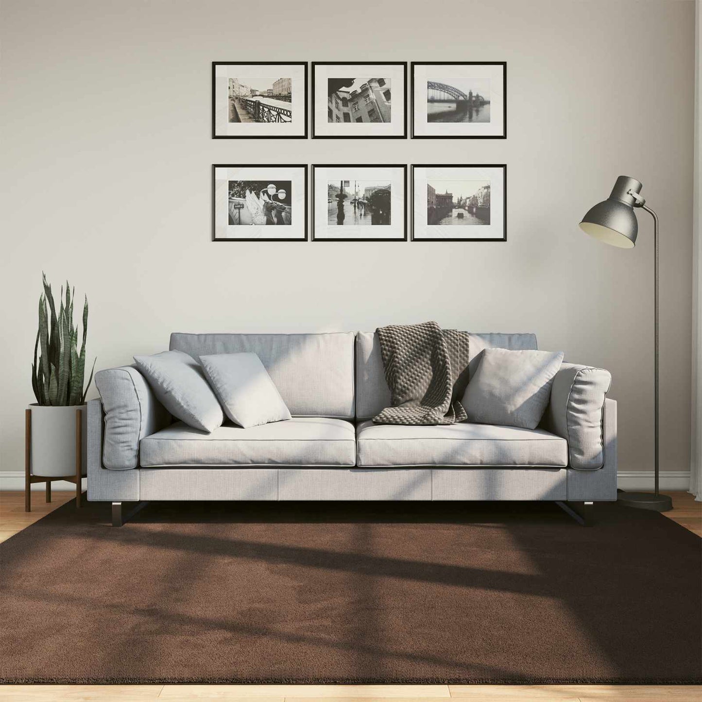 Tappeti per area Quadrato HUARTE Marrone 200 x 200 cm