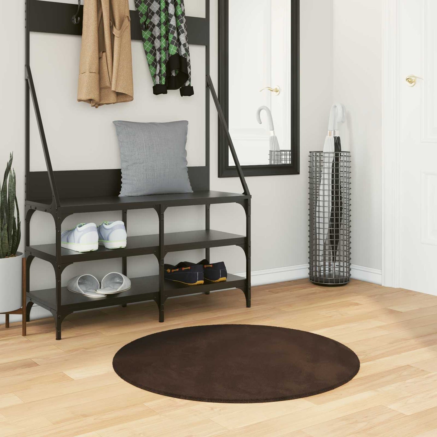 Tappeti per area Rotondo HUARTE Marrone Ã˜ 80 CM Poliestere