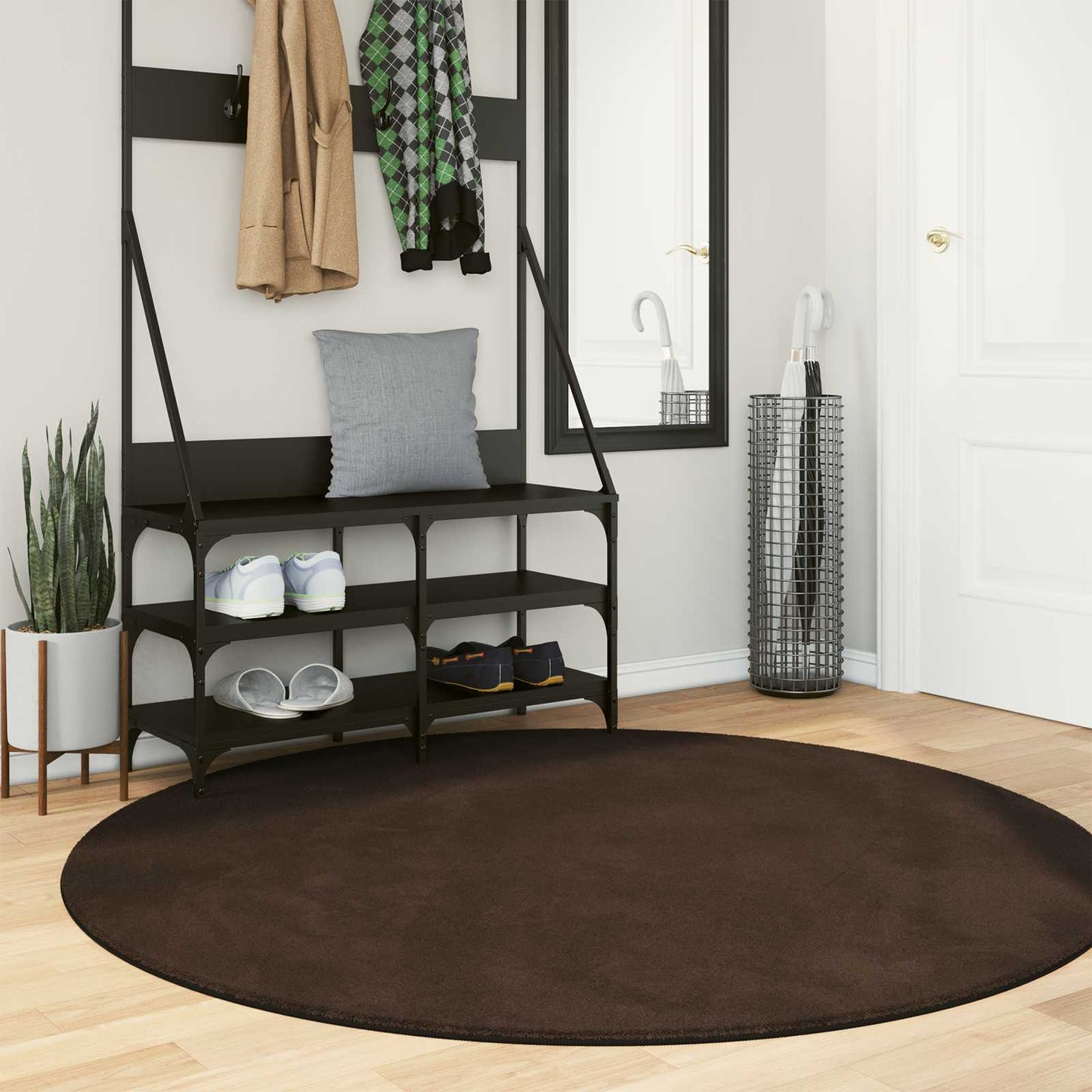 Tappeti per area Rotondo HUARTE Marrone Ã˜ 160 CM Poliestere