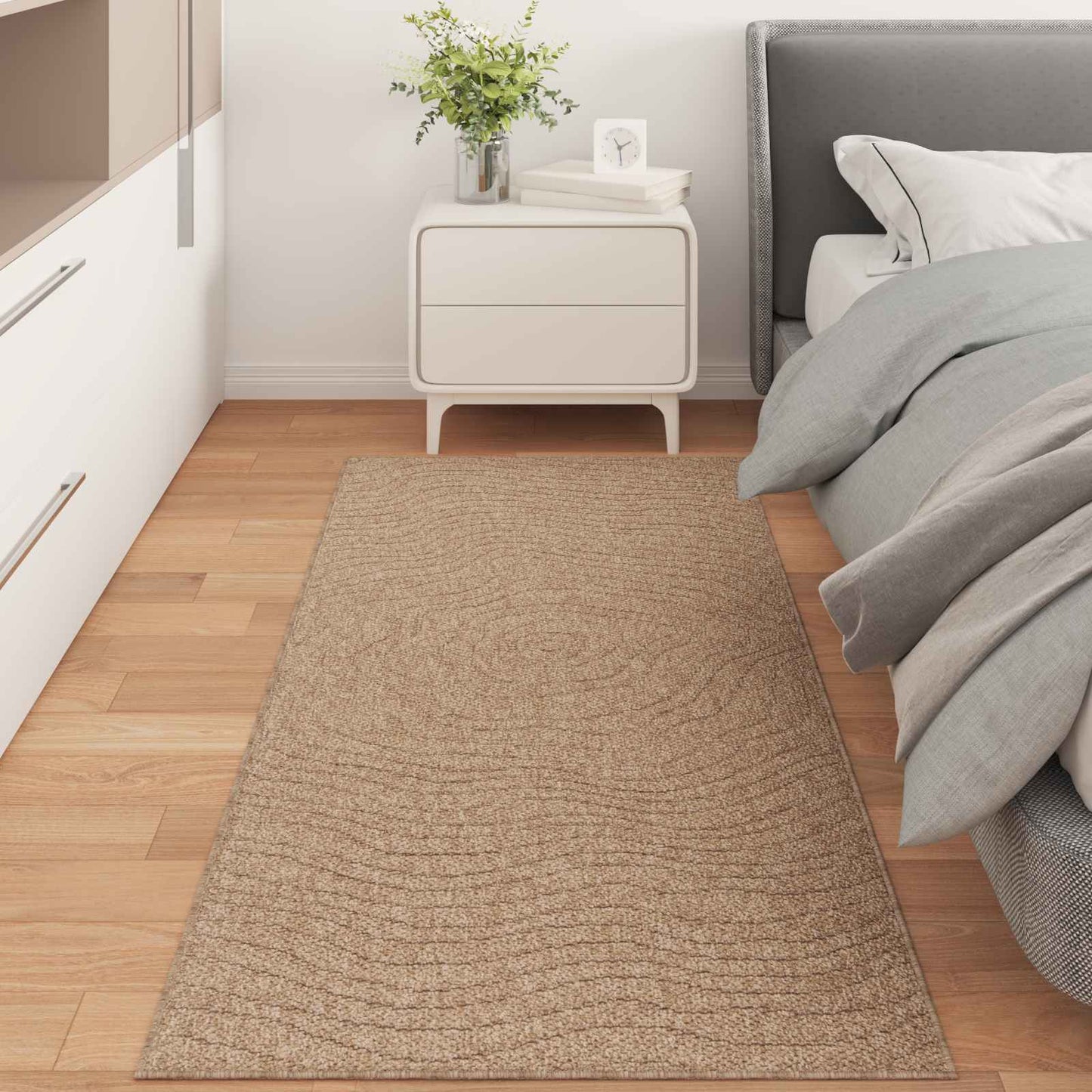 Tappeti per area MoirÃ© AGIRA Naturale 150 x 80 cm Poliestere