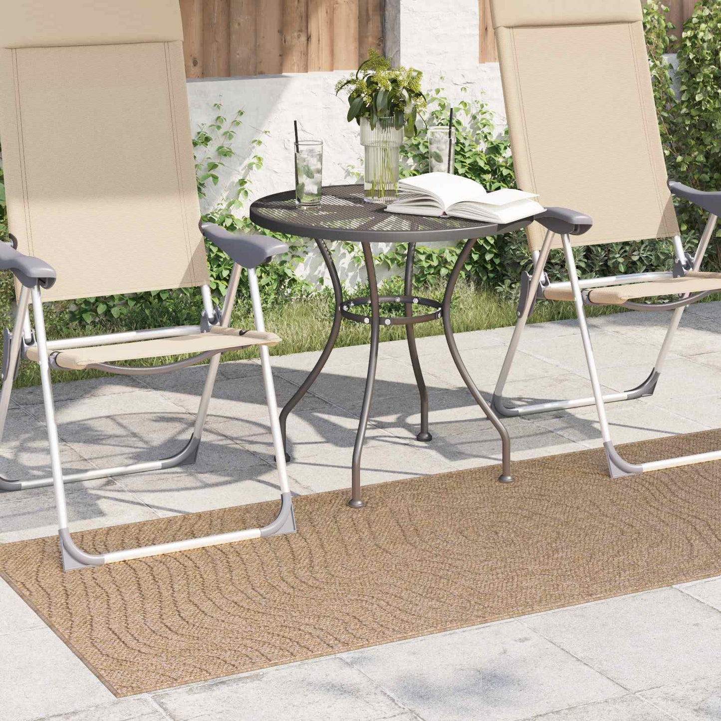 Tappeti per area MoirÃ© AGIRA Naturale 150 x 80 cm Poliestere