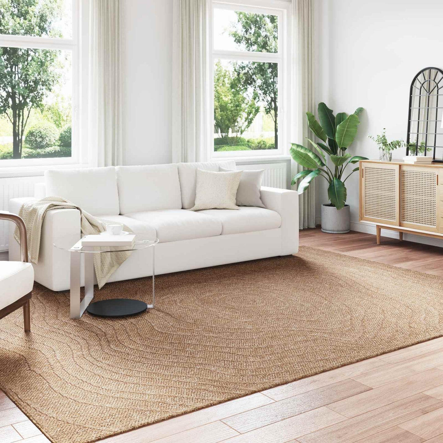 Tappeti per area MoirÃ© AGIRA Naturale 280 x 200 cm Poliestere
