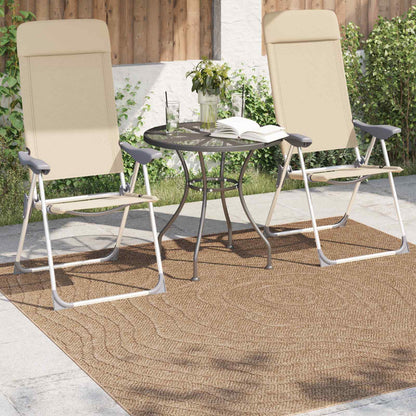 Tappeti per area MoirÃ© AGIRA Naturale 120 x 120 cm Poliestere