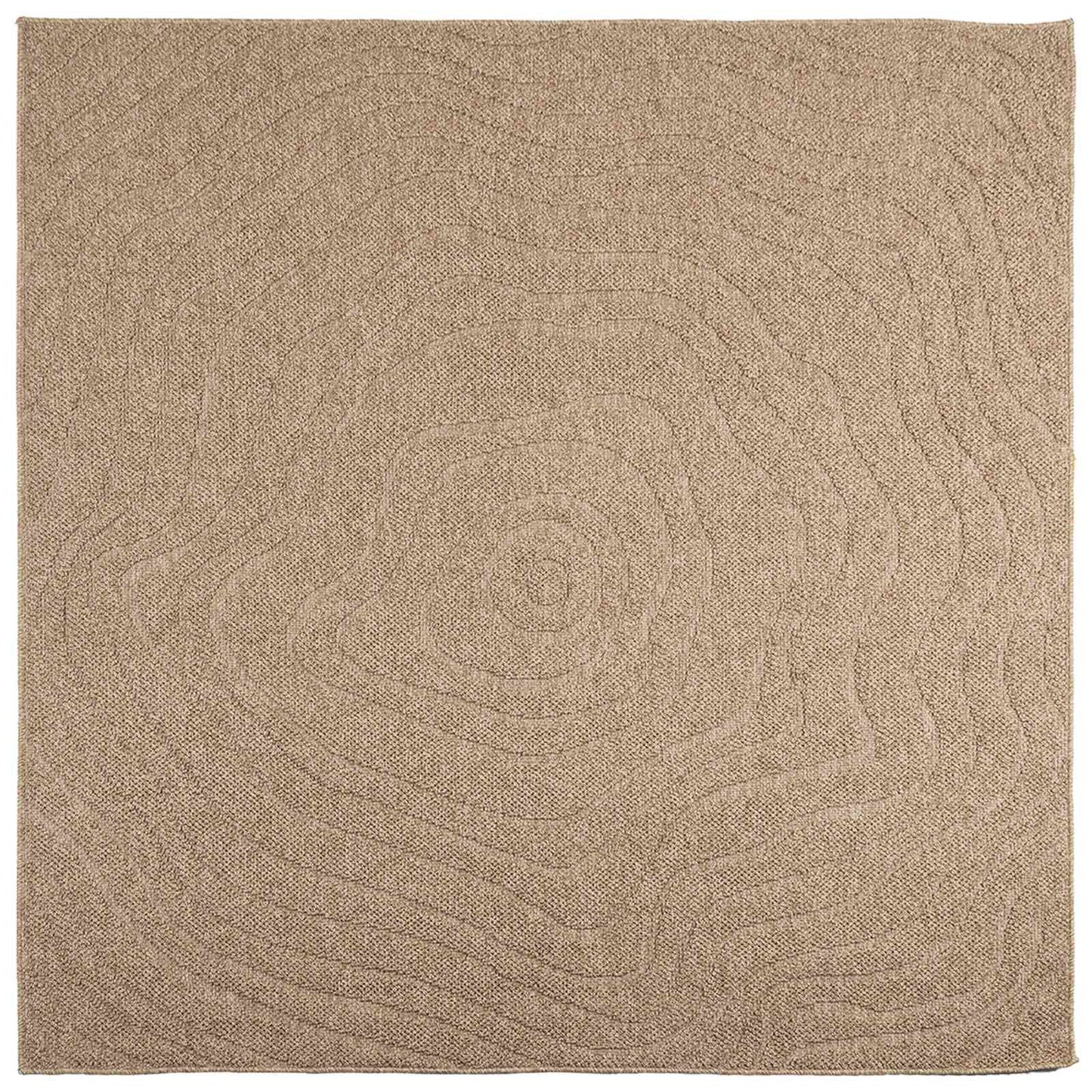Tappeti per area MoirÃ© AGIRA Naturale 200 x 200 cm Poliestere