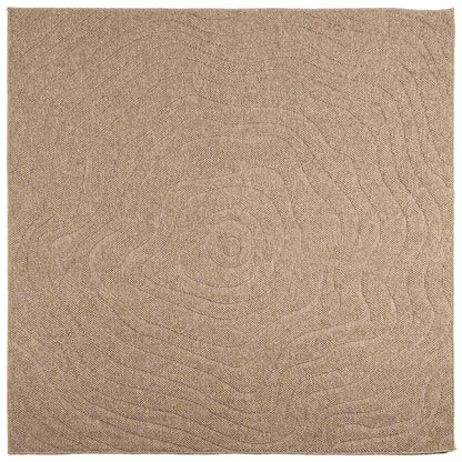 Tappeti per area MoirÃ© AGIRA Naturale 240 x 240 cm Poliestere