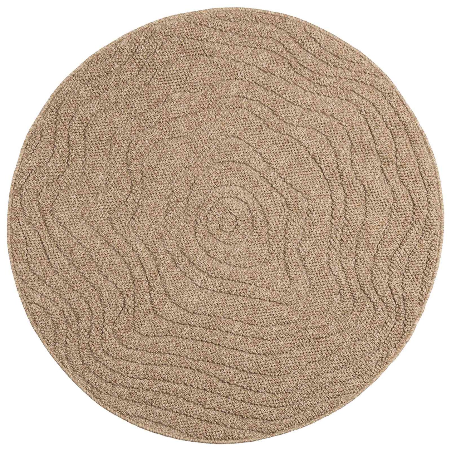 Tappeti per area MoirÃ© Rotondo AGIRA Naturale Ã˜ 120 CM