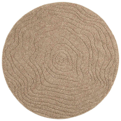 Tappeti per area MoirÃ© Rotondo AGIRA Naturale Ã˜ 120 CM