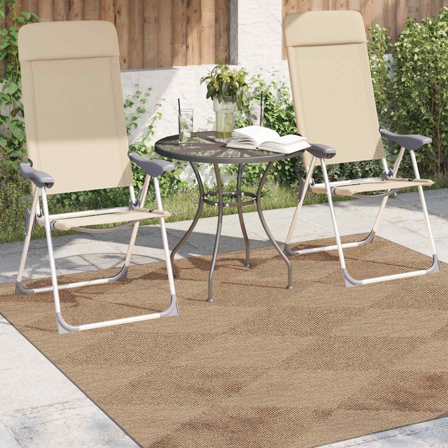 Tappeti per area Quadrato AGIRA Naturale 120 x 120 cm