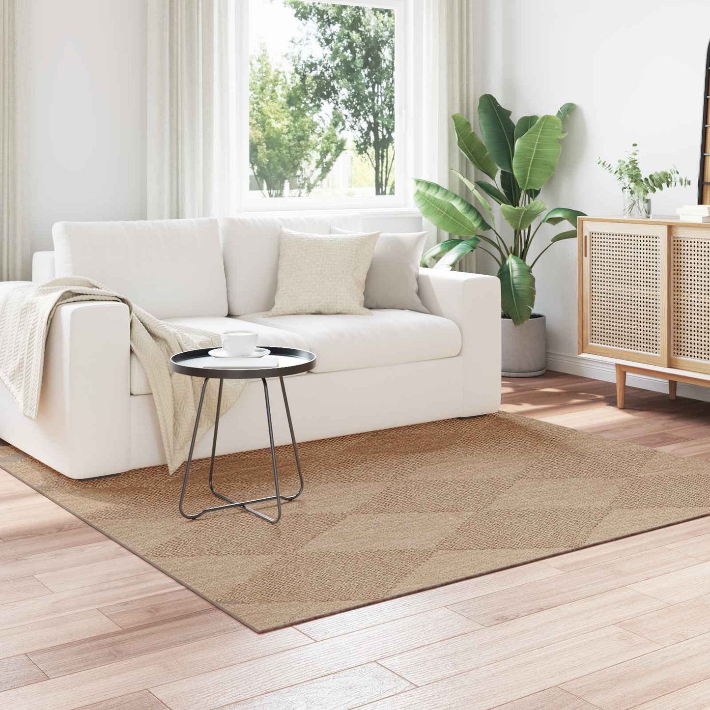 Tappeti per area Quadrato AGIRA Naturale 200 x 200 cm