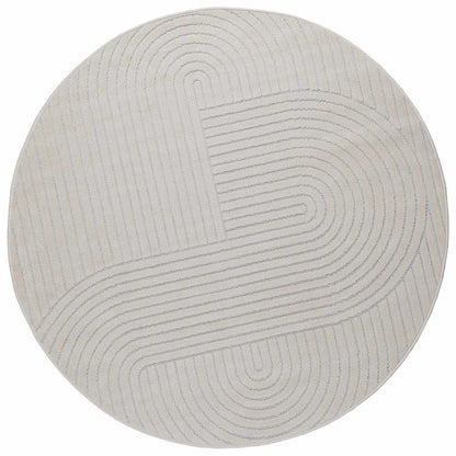 Tappeti per area Rotondo PALMERAS Crema Ã˜ 120 CM Poliestere