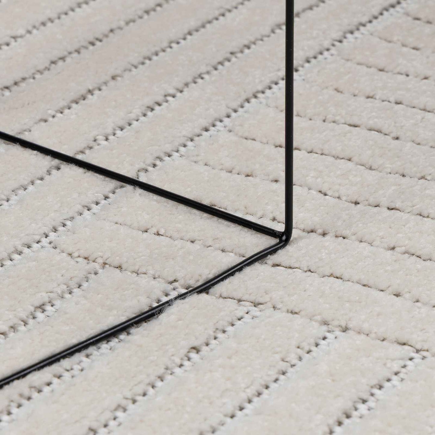 Tappeti per area Rotondo PALMERAS Crema Ã˜ 200 CM Poliestere