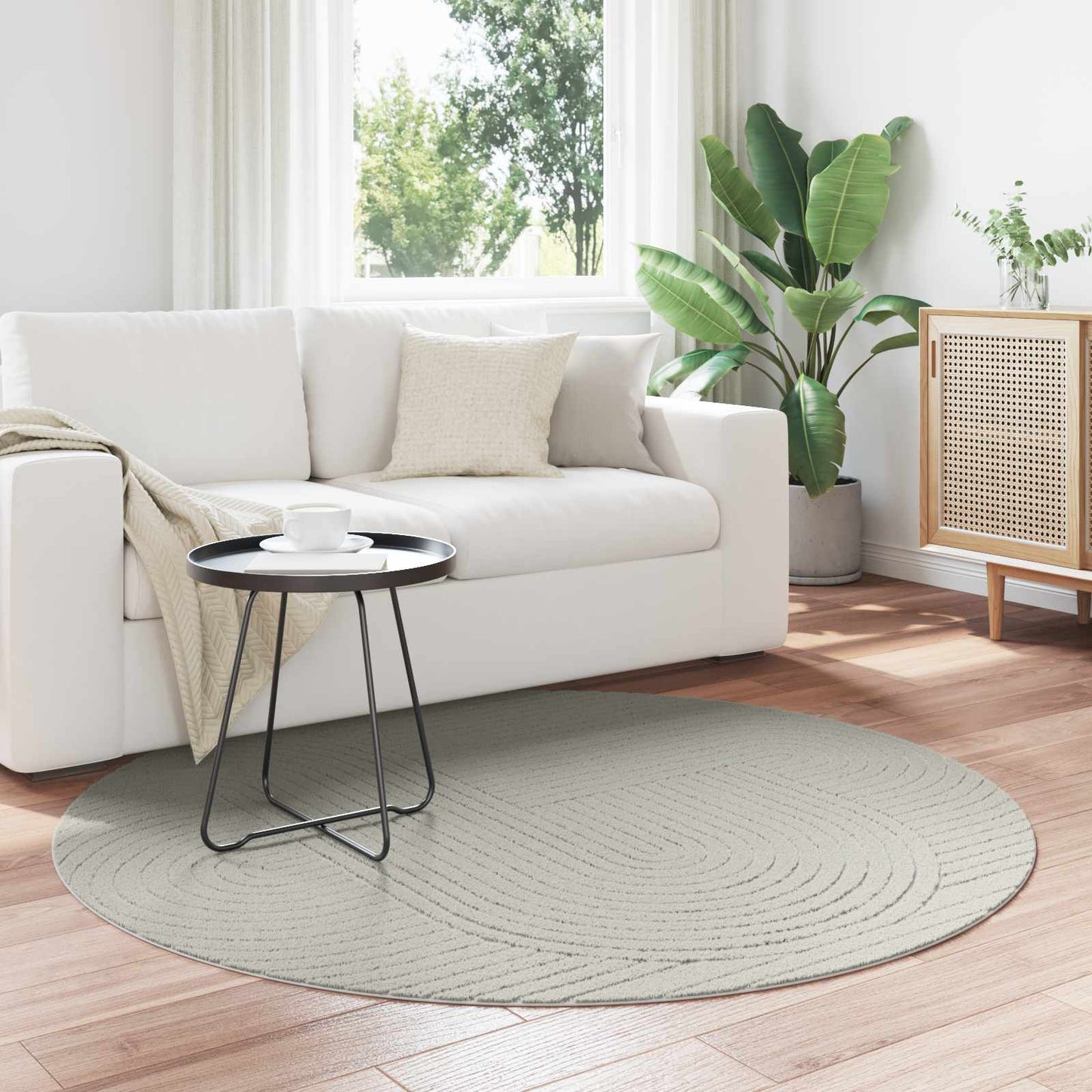 Tappeti per area Rotondo PALMERAS Verde Ã˜ 120 CM Poliestere