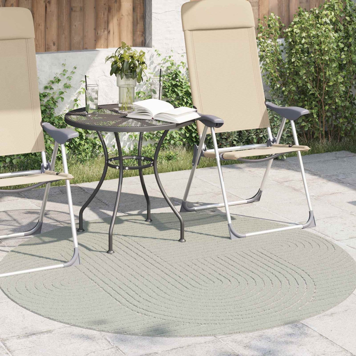 Tappeti per area Rotondo PALMERAS Verde Ã˜ 120 CM Poliestere