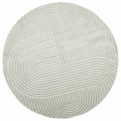 Tappeti per area Rotondo PALMERAS Verde Ã˜ 200 CM Poliestere