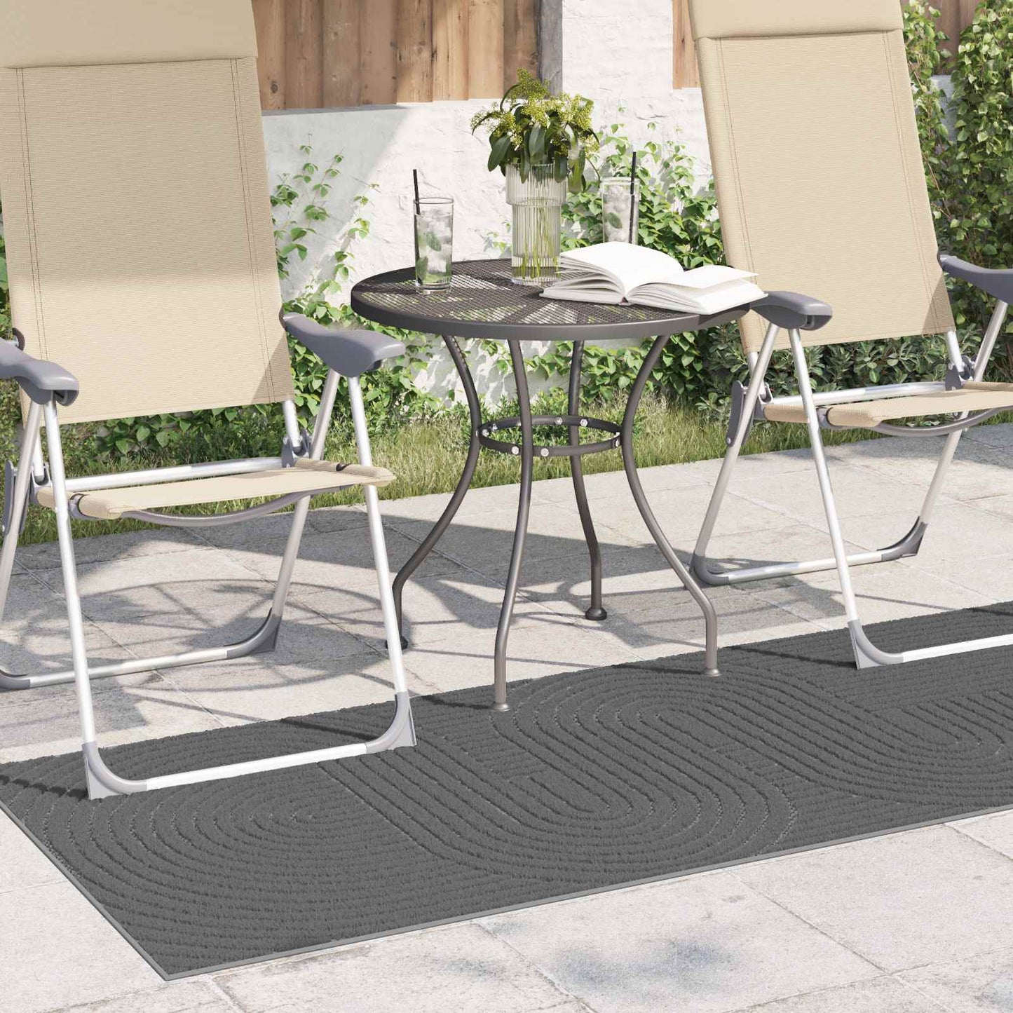 Tappeti per area PALMERAS Antracite 150 x 80 cm Poliestere