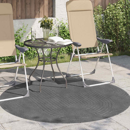 Tappeti per area Rotondo PALMERAS Antracite Ã˜ 160 CM Poliestere