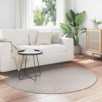 Tappeti per area Rotondo PALMERAS Crema Ã˜ 120 CM Poliestere