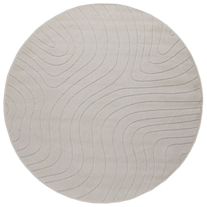 Tappeti per area Rotondo PALMERAS Crema Ã˜ 160 CM Poliestere
