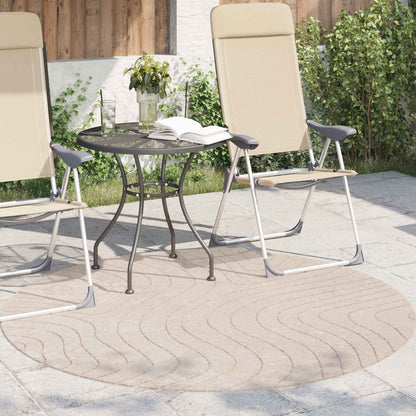 Tappeti per area Rotondo PALMERAS Beige Ã˜ 160 CM Poliestere