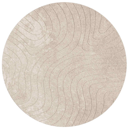 Tappeti per area Rotondo PALMERAS Beige ÃƒËœ 200 CM Poliestere