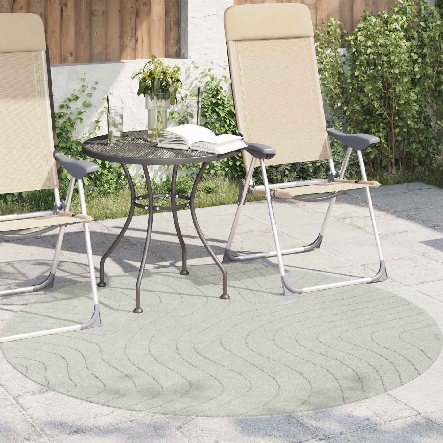 Tappeti per area Rotondo PALMERAS Verde Ã˜ 160 CM Poliestere