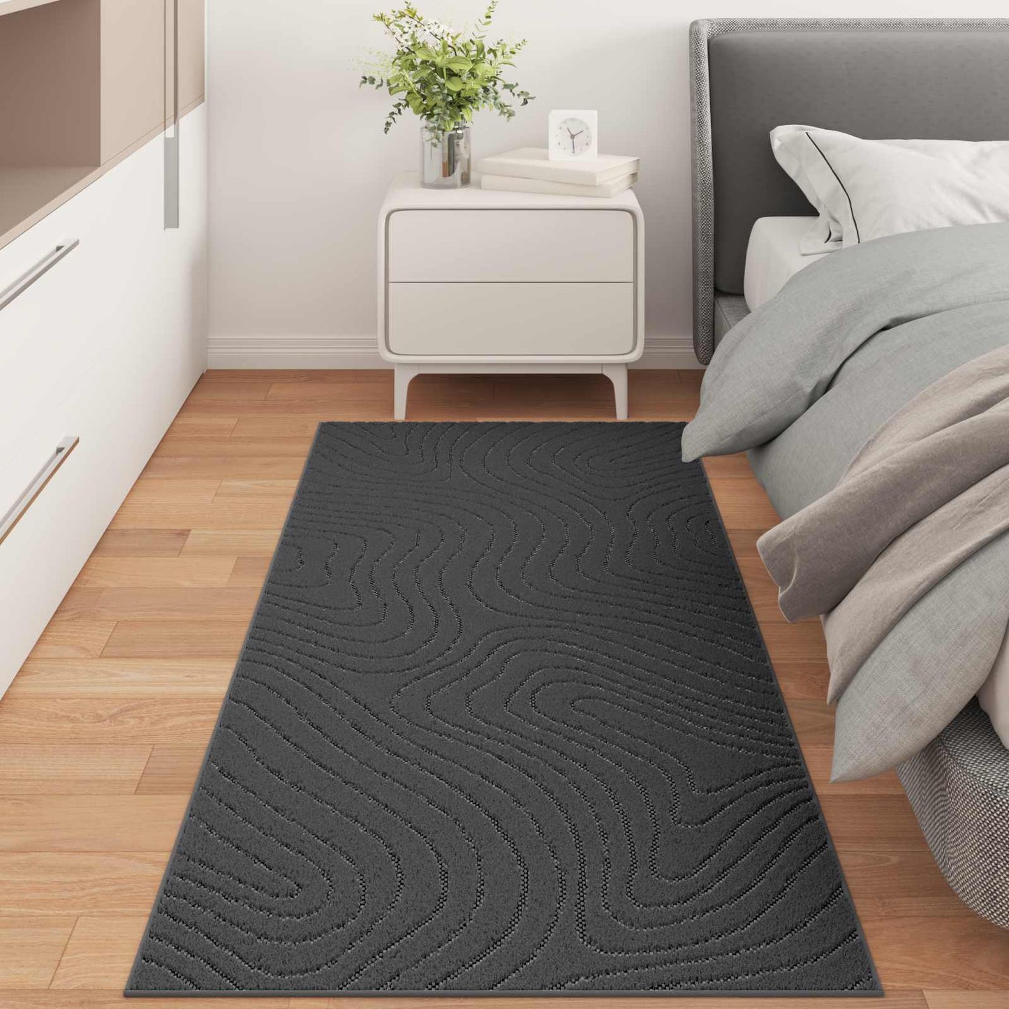 Tappeti per area PALMERAS Antracite 200 x 80 cm Poliestere