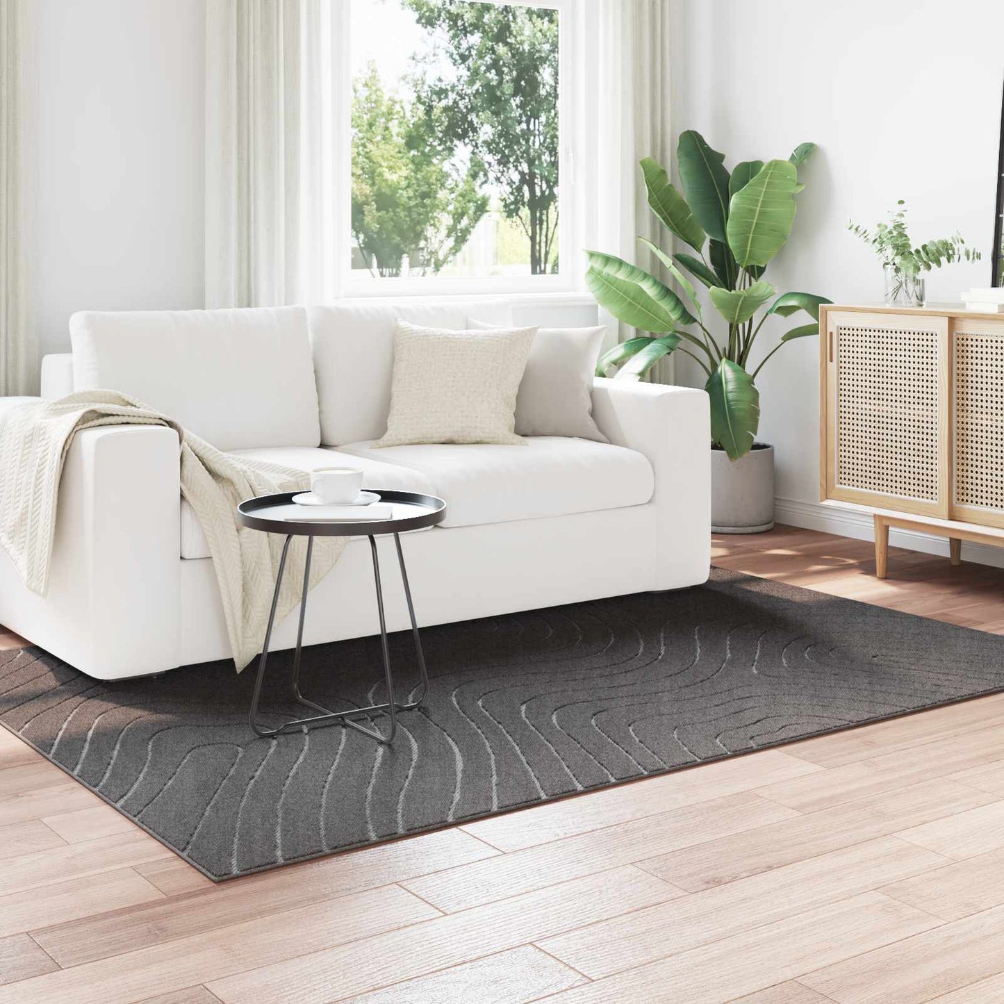 Tappeti per area PALMERAS Antracite 230 x 160 cm Poliestere