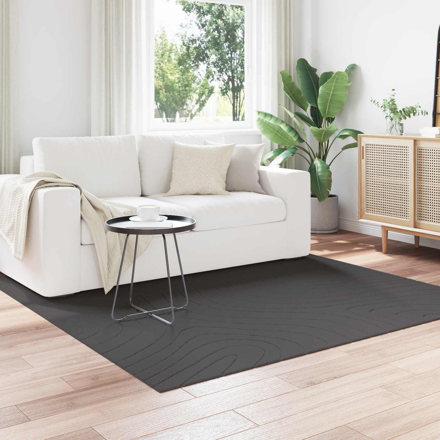 Tappeti per area PALMERAS Antracite 200 x 200 cm Poliestere