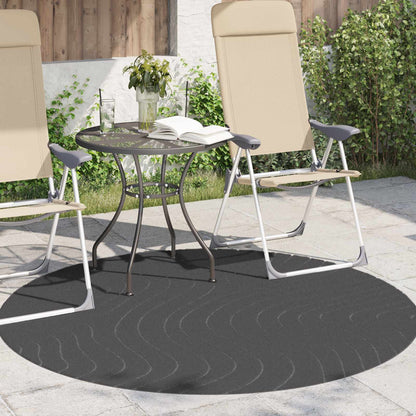 Tappeti per area Rotondo PALMERAS Antracite Ã˜ 160 CM Poliestere