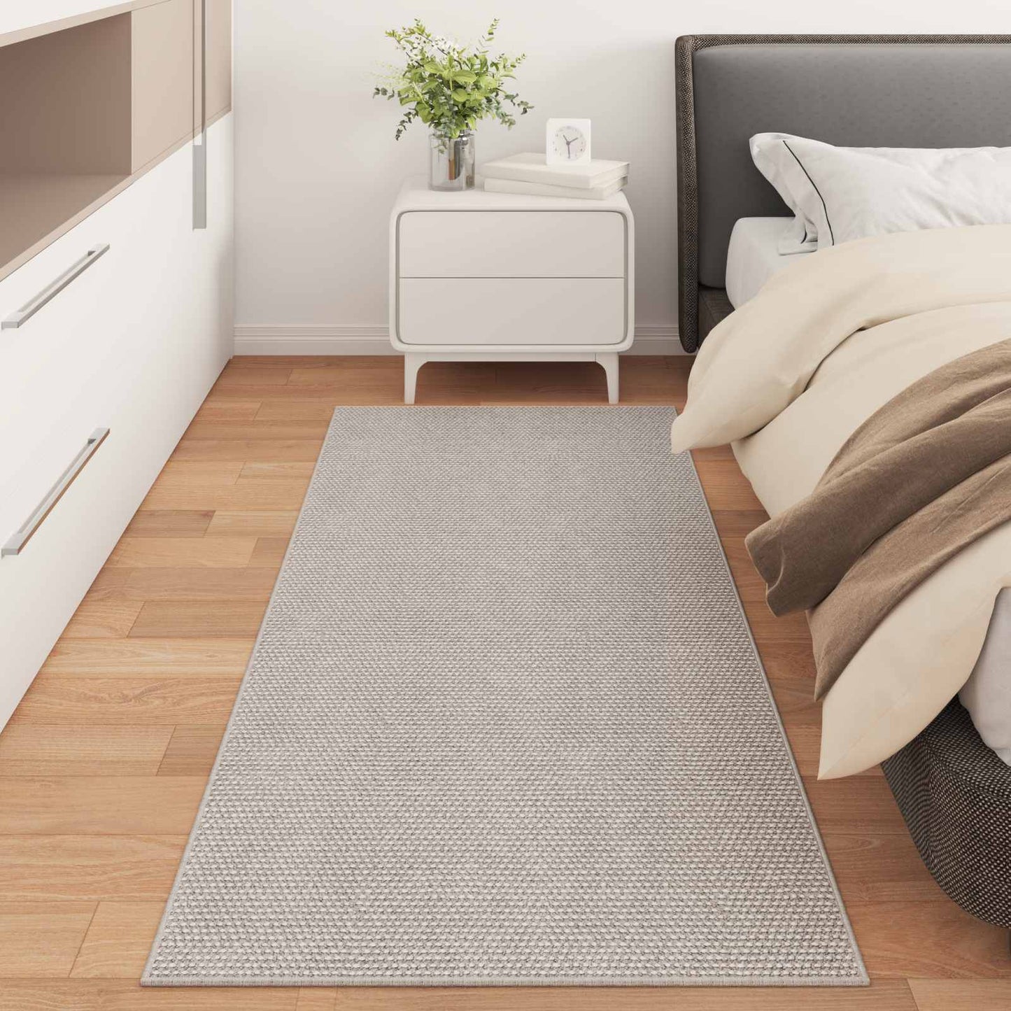 Tappeti per area Rettangolare LUGO Crema 200 x 80 cm Poliestere