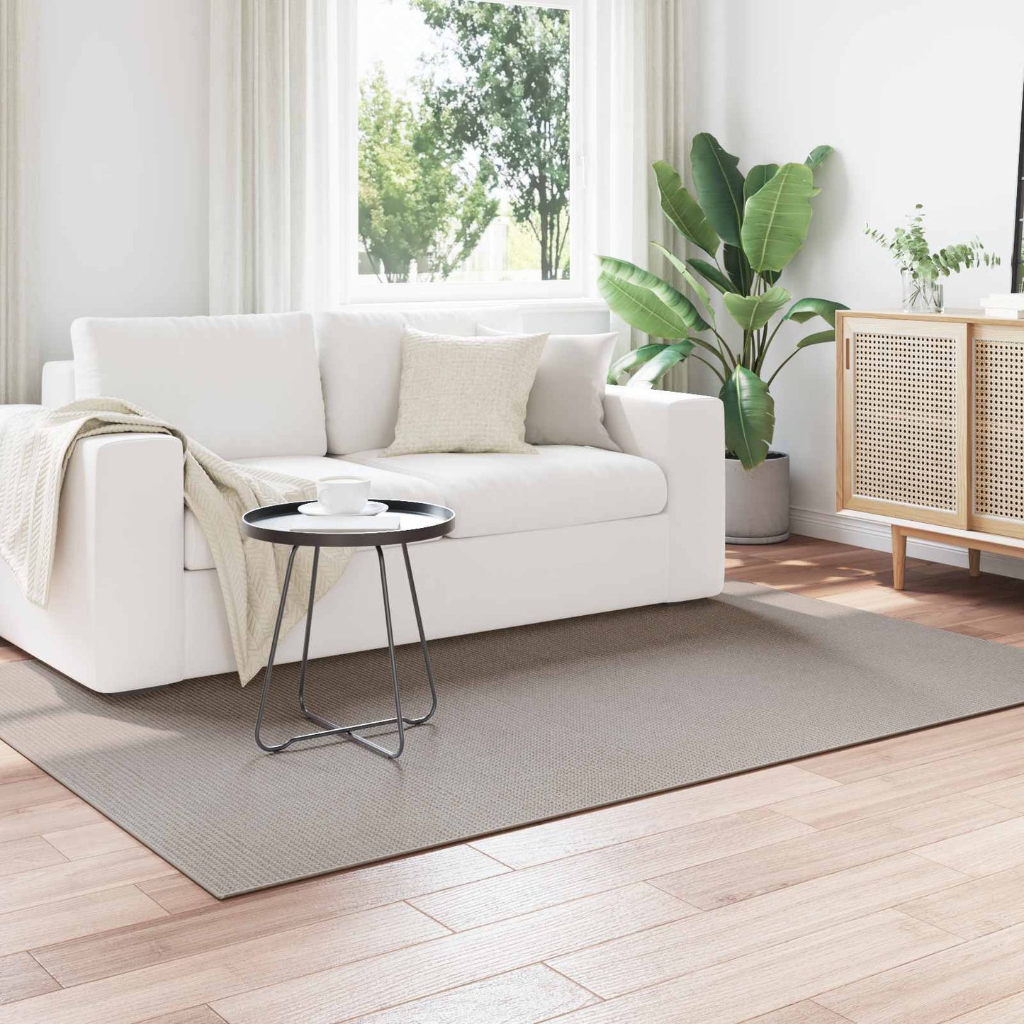 Tappeti per area LUGO Crema e Taupe 200 x 140 cm Poliestere