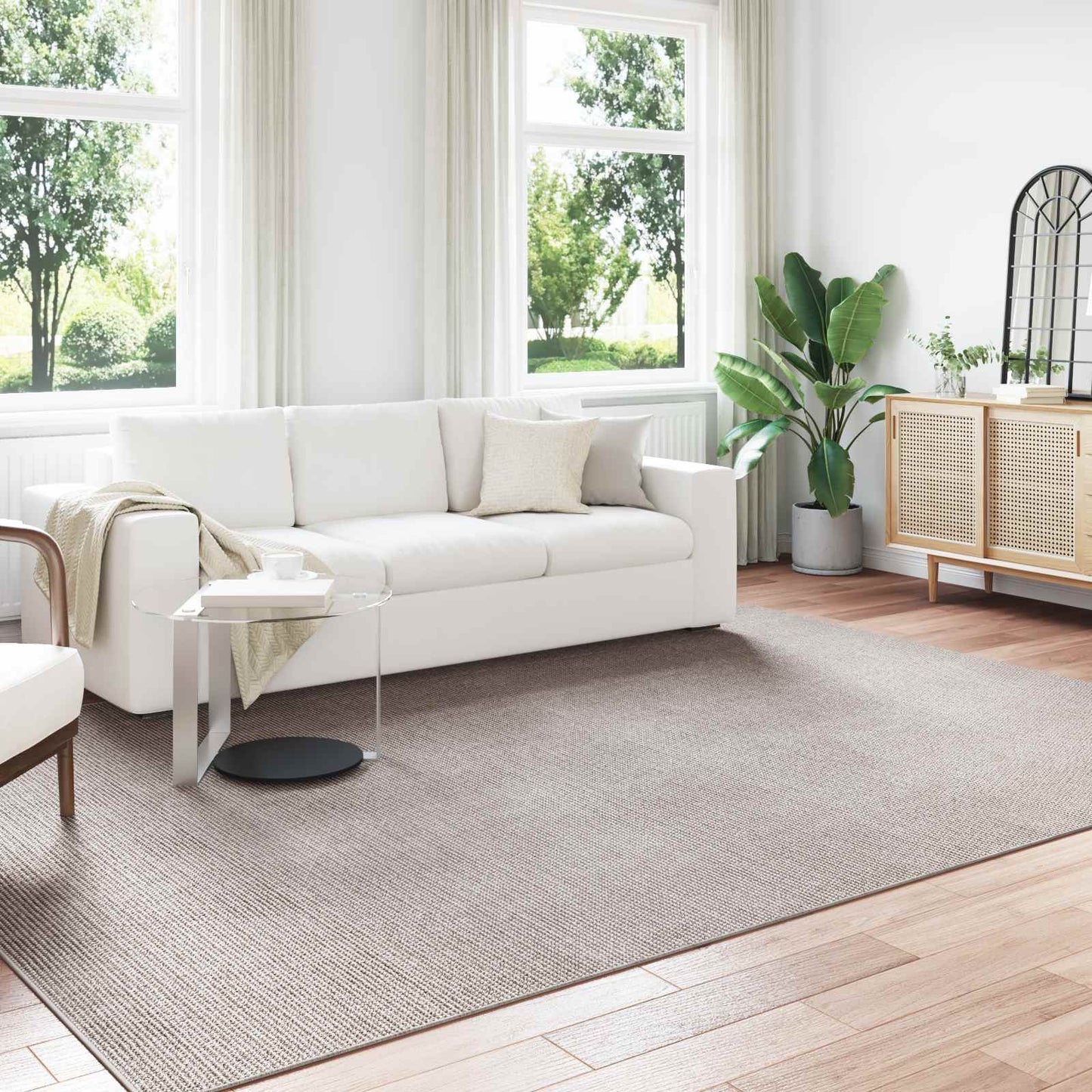 Tappeti per area LUGO Crema e Taupe 340 x 240 cm Poliestere