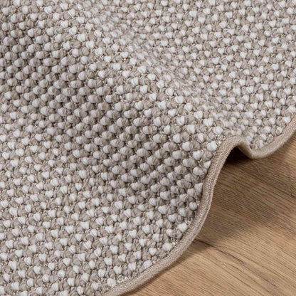 Tappeti per area Rotondo LUGO Crema e Taupe Ã˜ 120 CM Poliestere