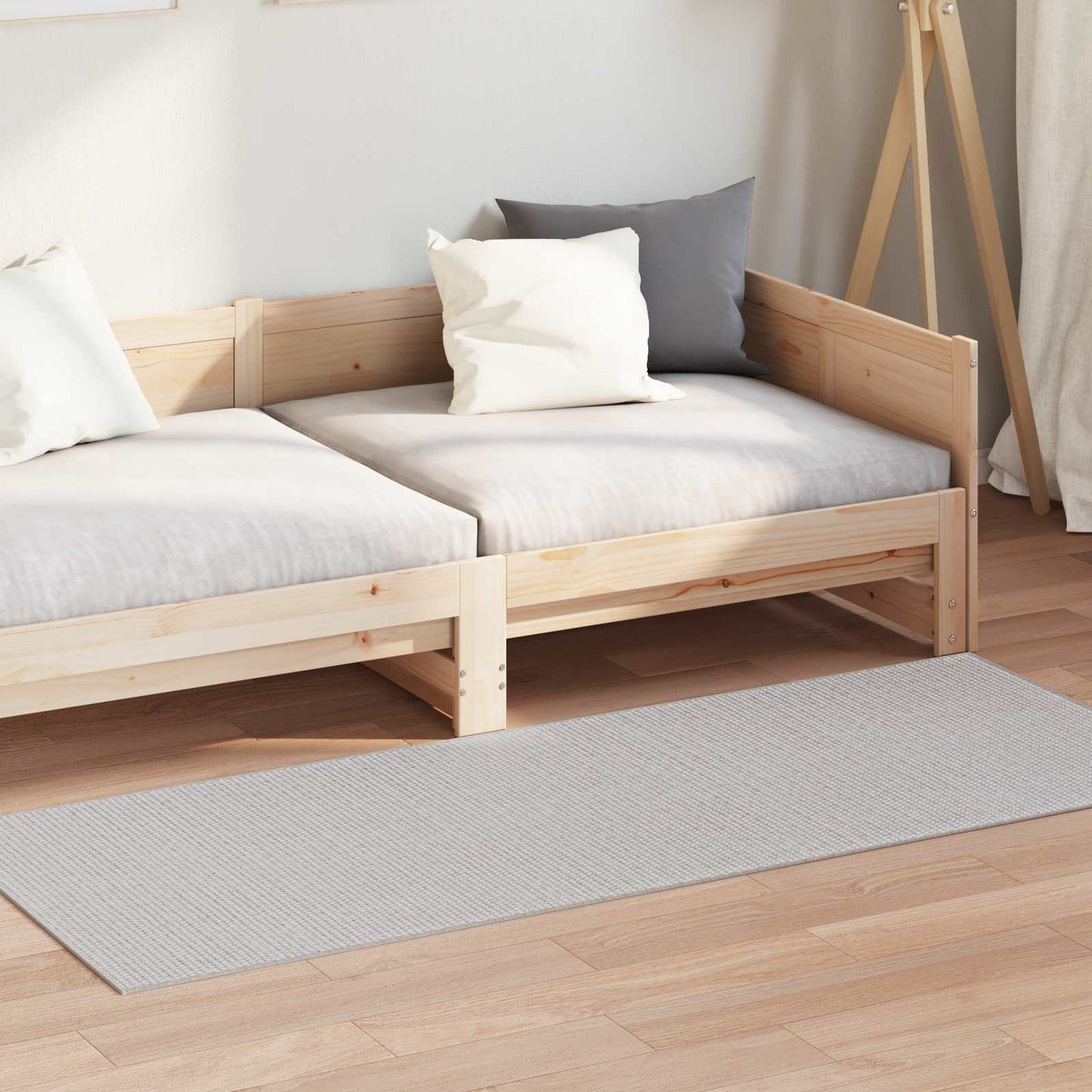 Tappeti per area LUGO Crema e Grigio 150 x 80 cm Poliestere