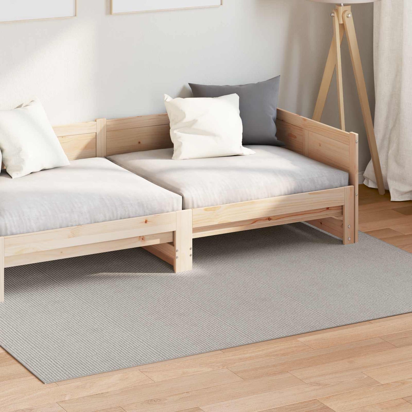 Tappeti per area LUGO Crema e Grigio 170 x 120 cm Poliestere