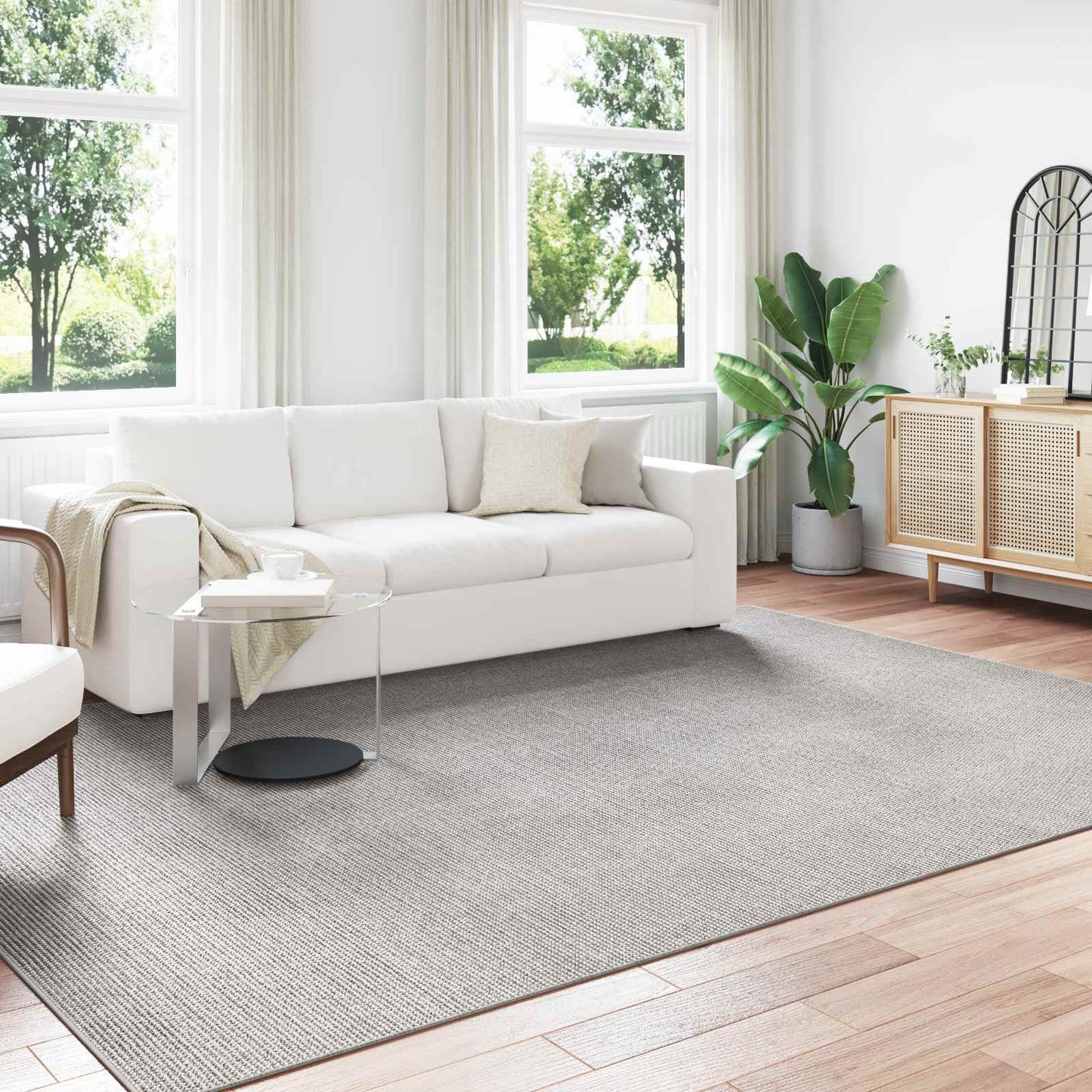 Tappeti per area LUGO Crema e Grigio 280 x 200 cm Poliestere