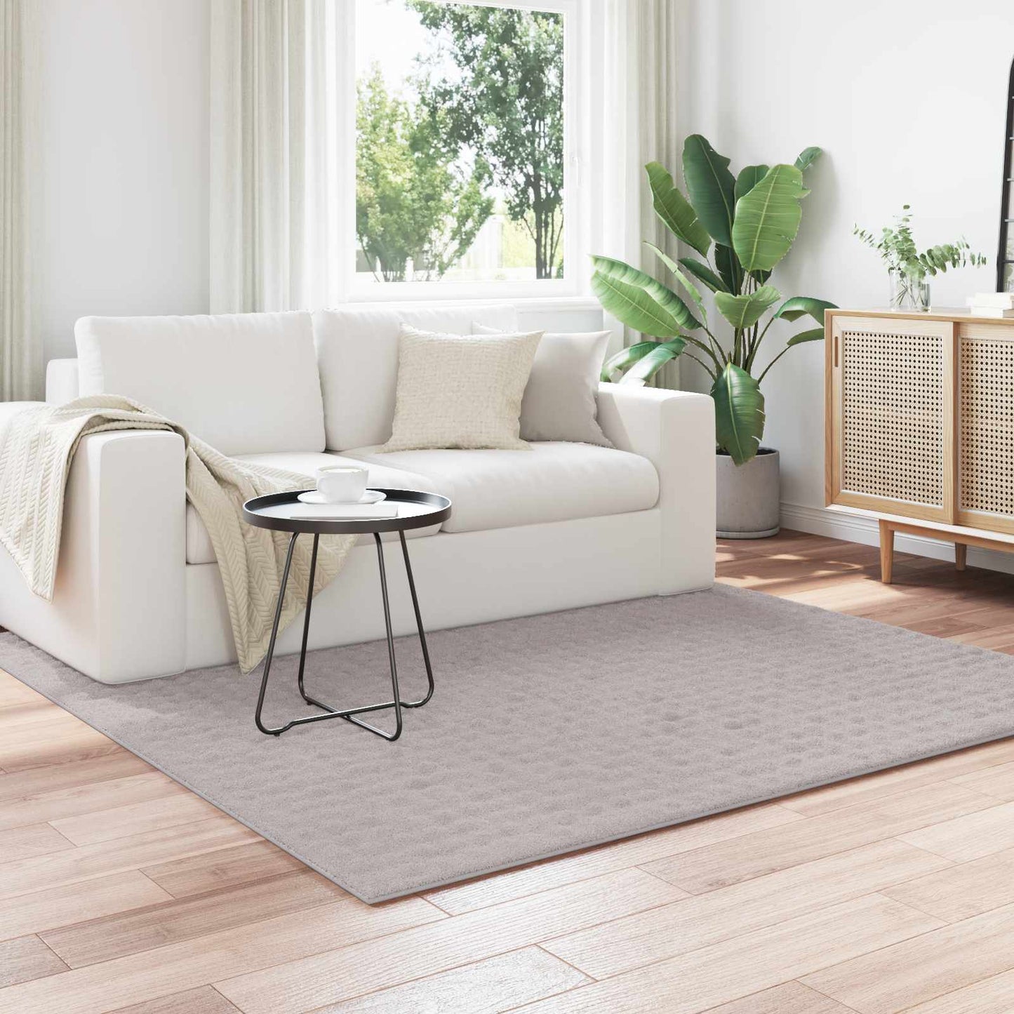 Tappeti per area Quadrato SIROLO Sabbia 200 x 200 cm Poliestere
