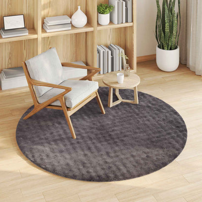 Tappeti per area Rotondo SIROLO Antracite Ã˜ 120 CM Poliestere